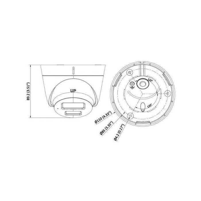 Kamera Kopułkowa IP PoE 4Mpx DS-2CD1343G2-LIU(2.8mm) Mikrofon Detekcja