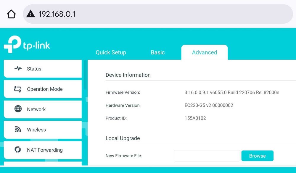 Бездротовий маршрутизатор TP-Link EC220-G5 / Wi-Fi 5 / 1 Гбіт/с