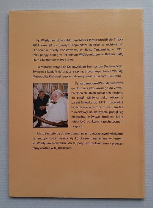 Cisiec. Ks. Władysław. Nowobilski: On namaścił moje dłonie..