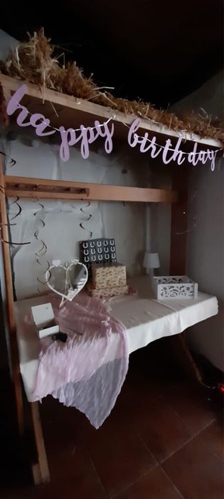 Szczesliwy urodzinowy transparent happy birthday impreza rose gold