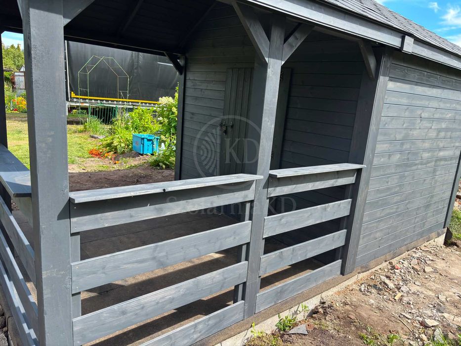 Altana z domkiem 3x5 m • Drewniana altanka • domek gospodarczy • Dowolny wymiar • PRODUCENT