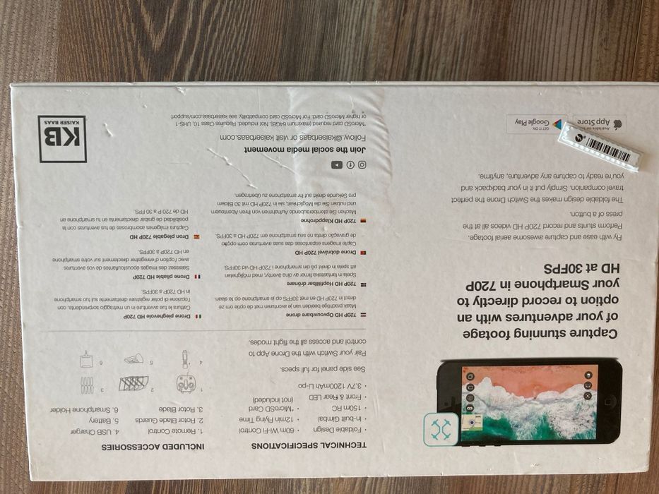 Kaiser Baas Foldable 720p Switch Drone