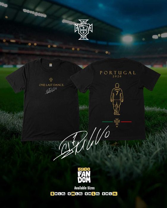T-shirt "A Última Dança" Ronaldo / Messi / Neymar – Nova (S ao XL)