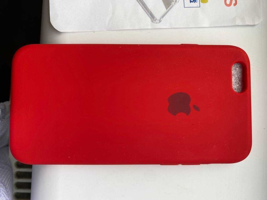 Новий чохол iPhone 6s, силікон, червоний.