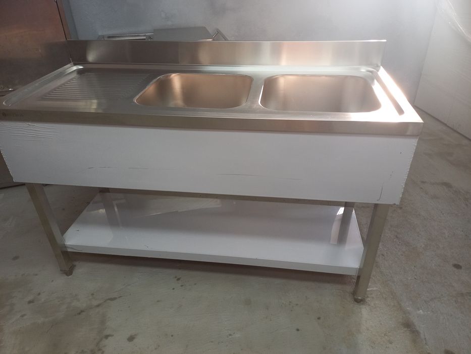 Bancada inox duas cubas