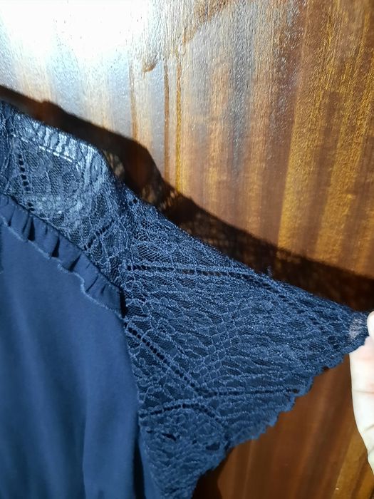 Vestido casual azul marinho