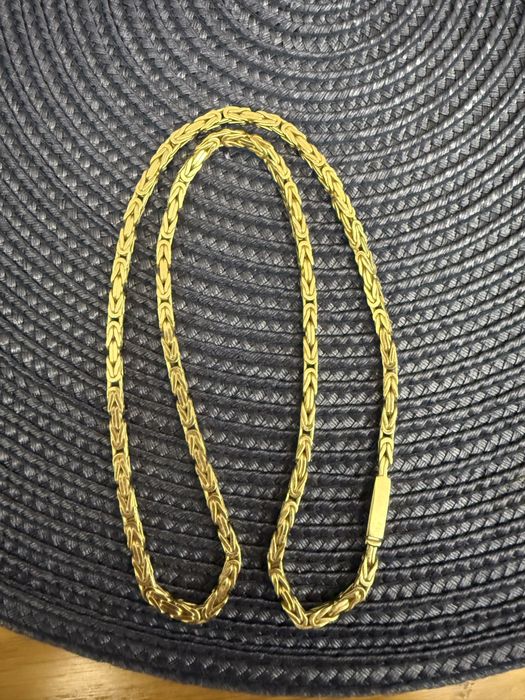 Zloty lańcuszek 585 Splot królewski 3,5mm 55 cm