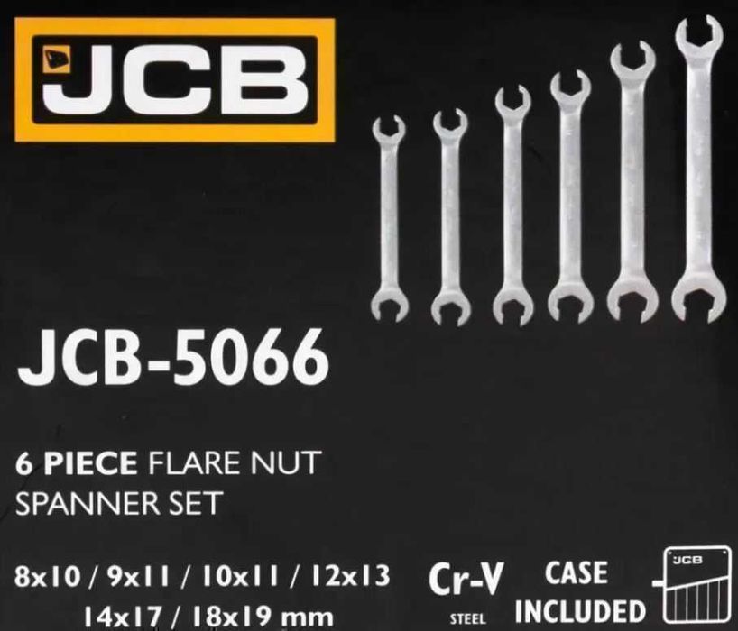 Набір розрізних ключів в чохлі JCB Tools JCB-5066 Ключи разрезные