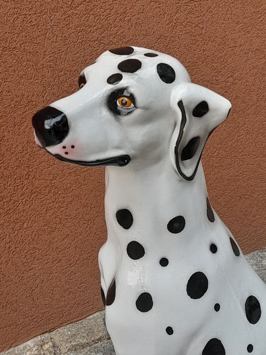 CÃO de Loiça Dálmata Grande 80 cm - cerâmica feito em PORTUGAL novo