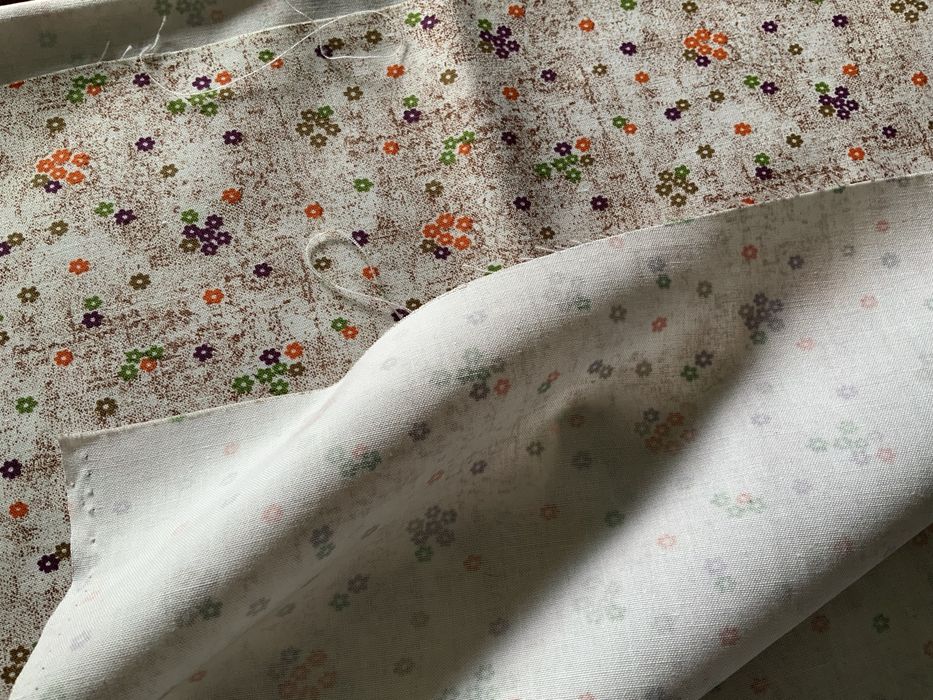 Tkanina NOWY kupon 290x91 cm POLSKI LEN vintage PRL z lat 70