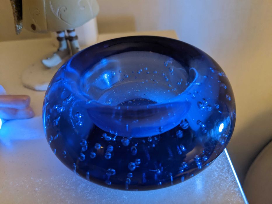 Підсвічники із кольорового скла і кришталя вінтаж