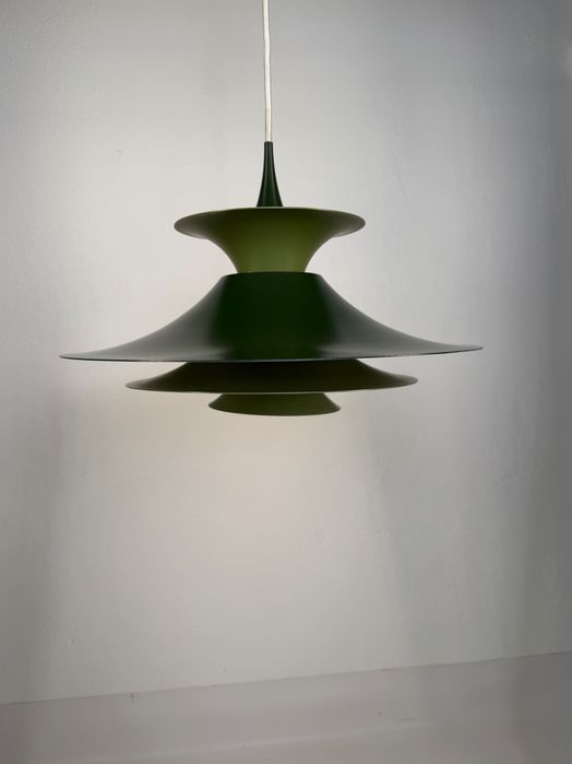 Warstwowa lampa wisząca FOG & MØRUP RADIUS I – Erik Balslev, Dania, lata 70. | Ø 48 cm