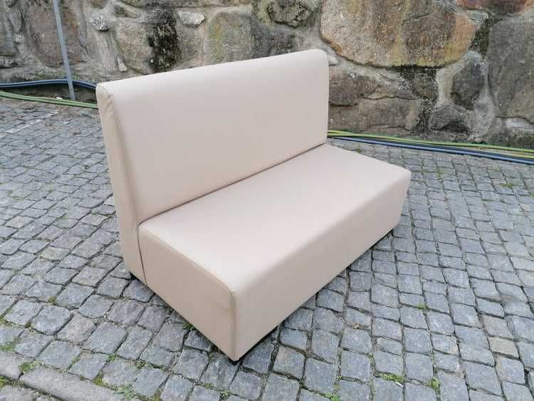 Sofá semi-pele sem braços 120x65