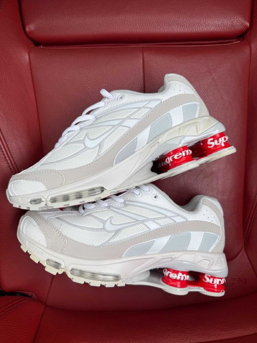 (БЕЗ ПЕРЕДОПЛАТИ)Nike x Supreme Shox Ride 2 White найк супрім шок райд