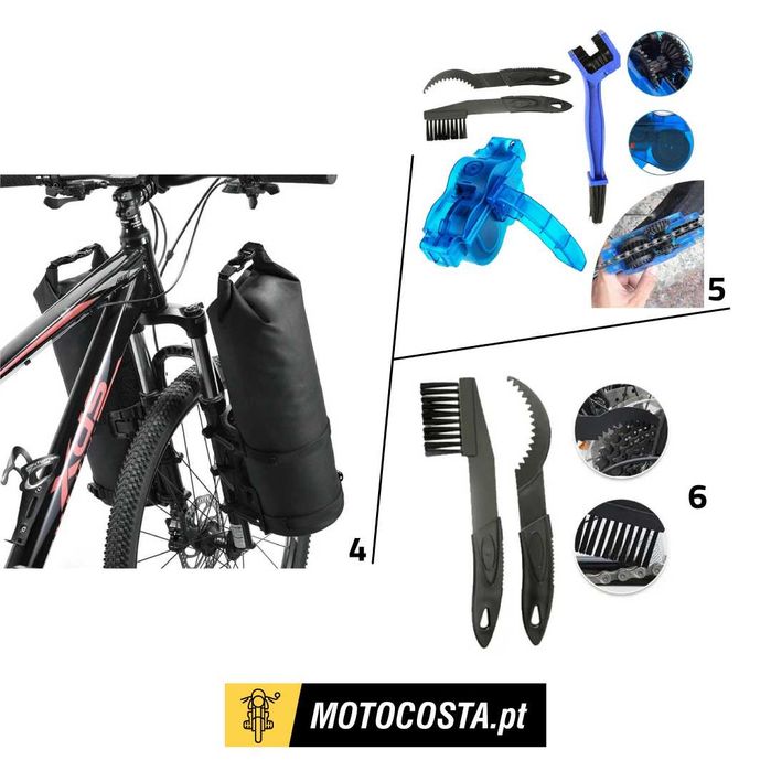 Tudo para Bicicletas - Ferramentas, Limpeza e Alforges - MOTOCOSTA