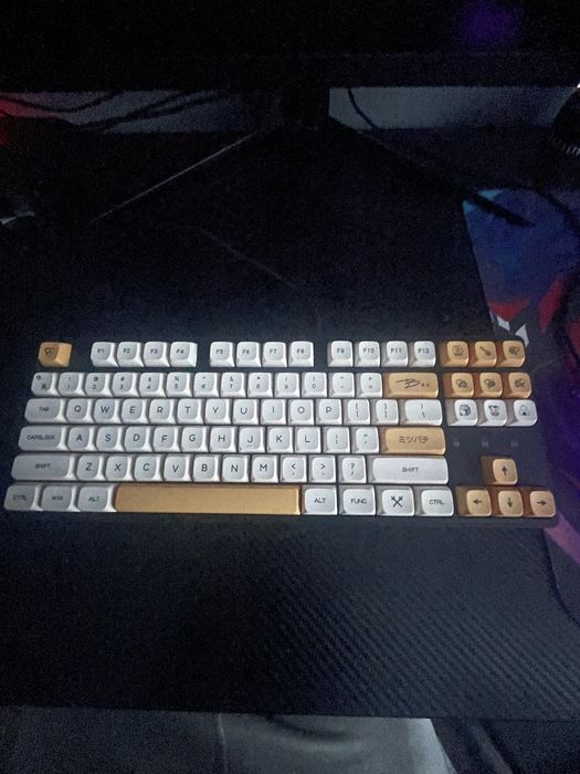 Klawiatura Gamingowa Custom PBT Silver Monkey kalih brown rgb hotswap