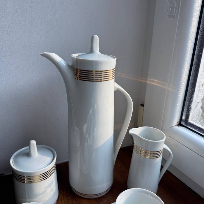 Serwis do kawy „Krokus”, porcelana Ćmielów, proj. W. Potacki, lata 60