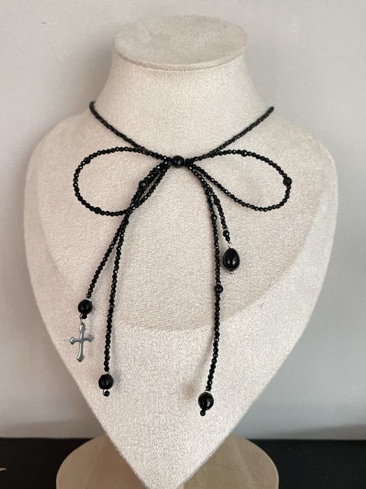 Naszyjnik choker w kształcie kokardek