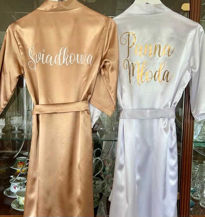 Zestaw dwóch szlafroków Panna Młoda i Świadkowa