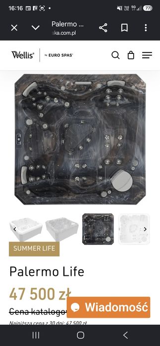 Wanna Spa Jacuzzi Wellis Palermo Life – Roczna, na Gwarancji, Stan Idealny!