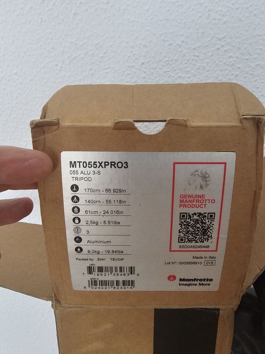 Tripé Manfrotto MT055XPRO3 NOVO + cabeça manfrotto 804 RC2