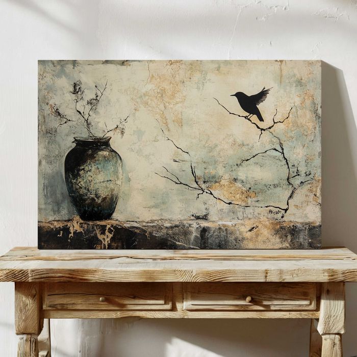 Zatrzymany Moment | Obraz na płótnie premium 150x100 cm | Wabi Sabi 54