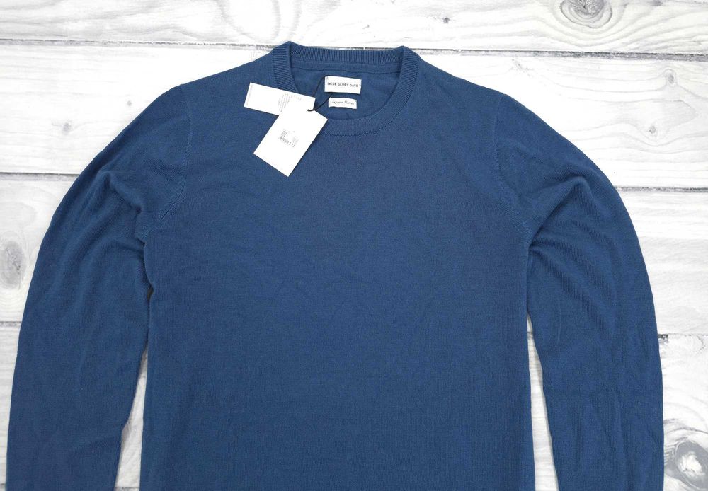 THESE GLORY DAYS T Leon Round Neck 100% Merino Wool Męski Sweter M