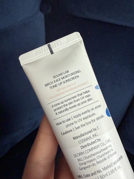 Kultowe kosmetyk koreańsk Round Lab Tone-Up SPF50+