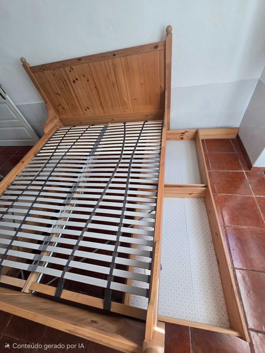Cama de casal com 4 gavetões com colchão entrega e montagem gratuita