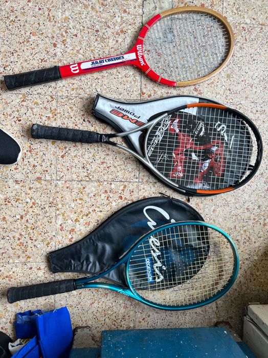 Raqueta de tenis usada  conjunto de 3