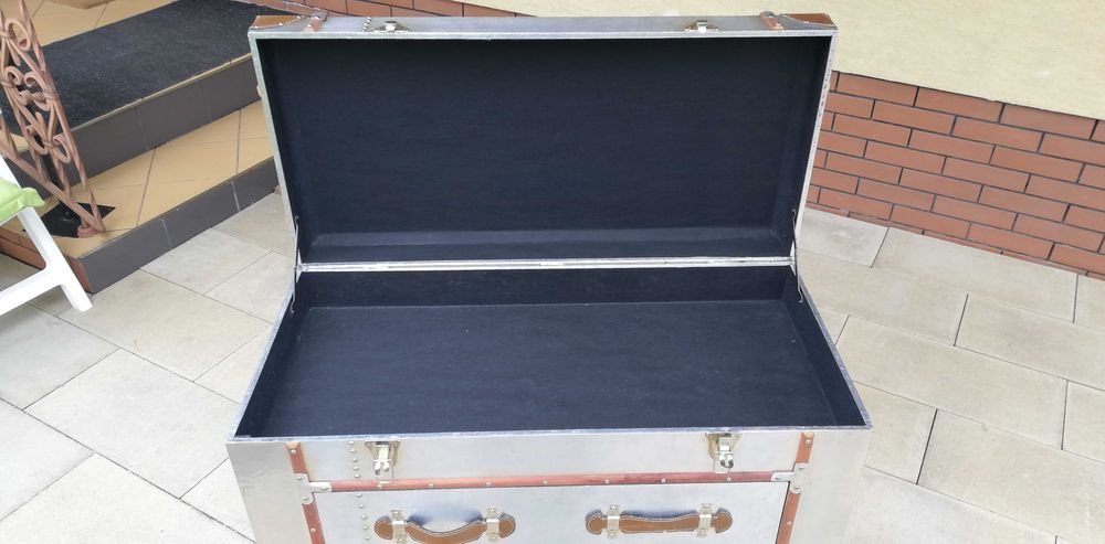 Komoda Aviator skrzynia walizka aluminium szafka kufer inspirowana szu