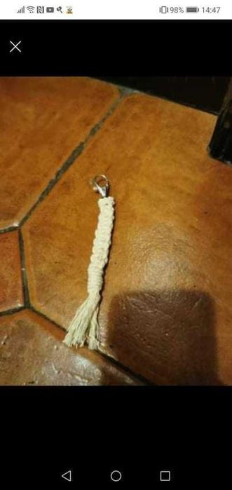 Porta chaves em macramê