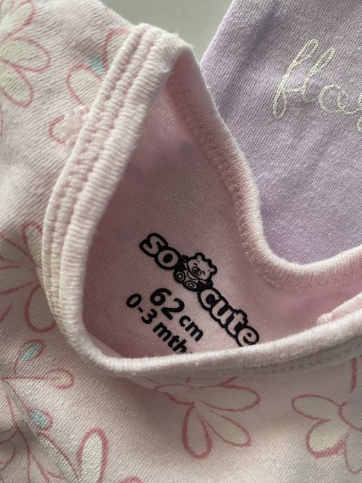 Body z krótkim rękawem trzy sztuki 62