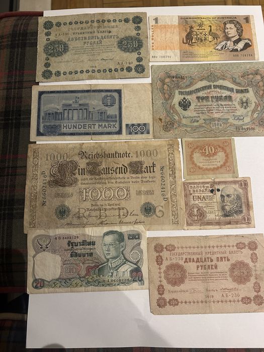 Conjunto notas antigas fora de circulação