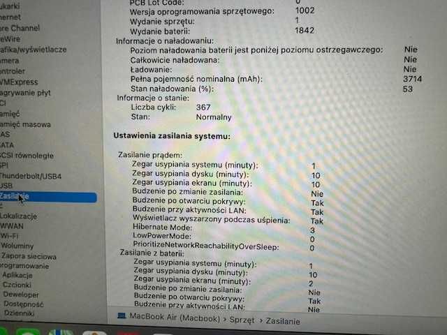 Macbook Air A2179 i3/8GB/256GB Gwiezdna szarość