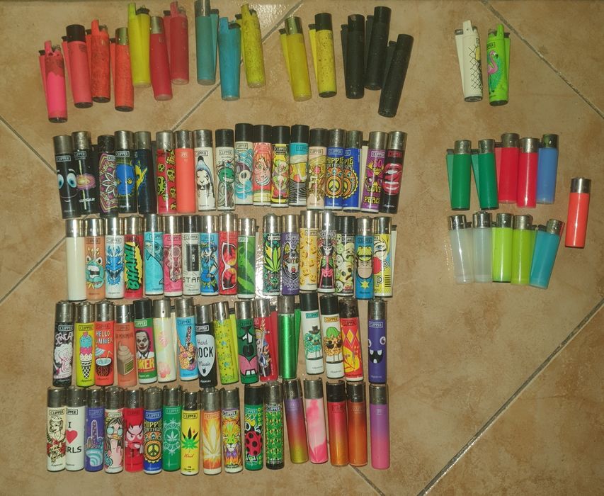 96 Isqueiros Clipper variados