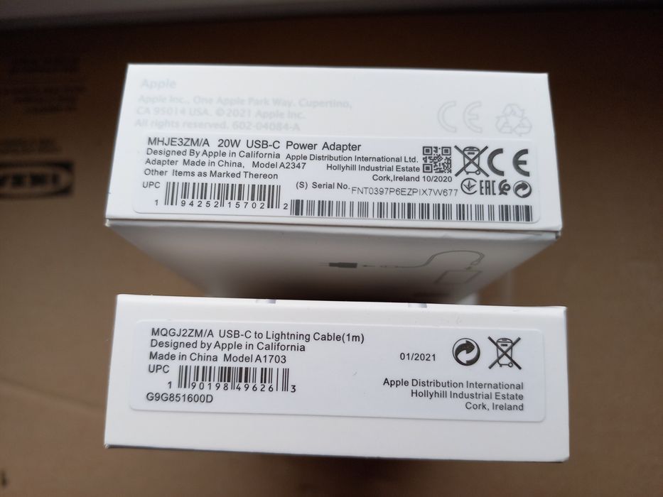 Kostka Zasilacz USB-C 20W Power Adapter Kabel USB-C to Lightning NOWE