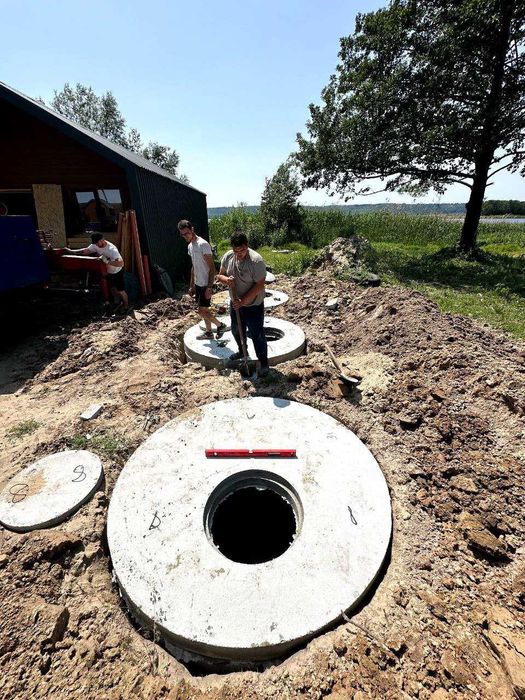 Септик під ключ вигідно! Земляні роботи, ями, траншеї. Бетонні кільця