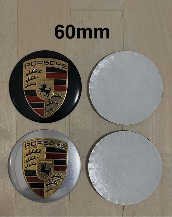 Conjunto 4 Centros Jantes Porsche 56mm 60mm 65mm 68mm 76mm