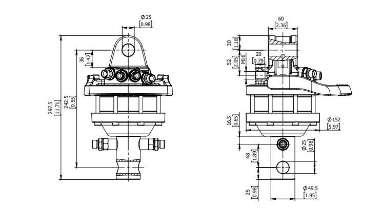 Baltrotors / Rotator hydrauliczny / obrotnica / 3 Tony / T / Rotator