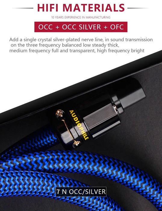 Силовой кабель питания HiFi уровня для Аудио усилитель CD-плеер