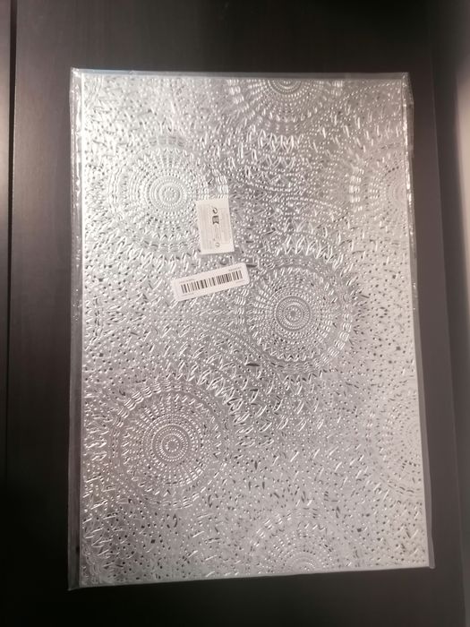 4 New Silver PVC Table Mats435905993858754564
