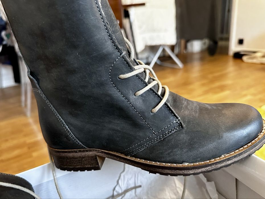 Nowe damskie buty zimowe skóra naturalna 38 – ciepłe, modne