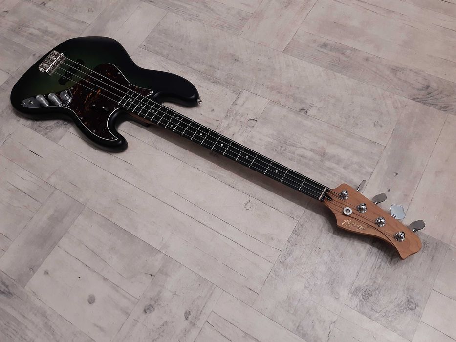 Gitara Basowa Auriga Jazz Bass-transparent green burst-wysyłka-zamiana