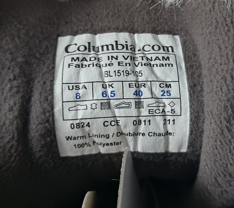 Buty damskie Columbia rozm. 40 Nieprzemakalne.
