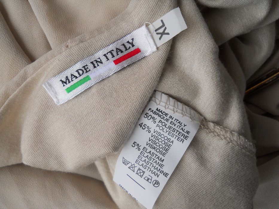 WŁOSKA Elegancka Śliczna Bluzka Nietoperz Beż r. L/XL