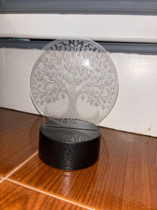 Candeeiro LED 3D Árvore da Vida em Acrílico (Várias Cores / Tátil)