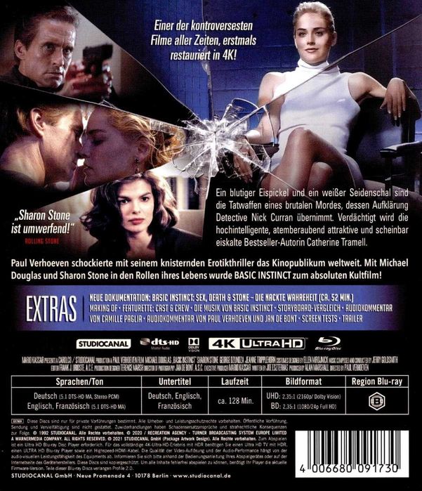 Basic Instinct Nagi Instynkt 4K + Blu Ray w.ENG