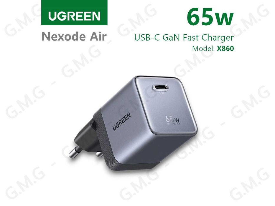 Зарядний пристрій UGREEN Nexode Air 65W GaN Fast Charger 1C (X860)