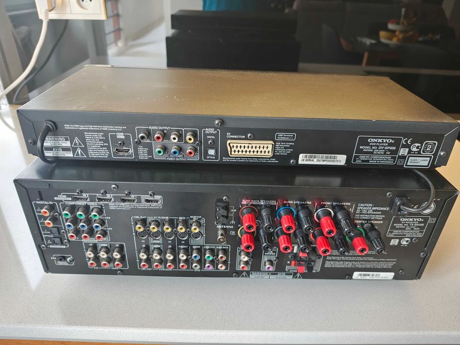 Amplituner ONKYO TX-SR506 7x130W DTS HDMI + Pilot + DVD ONKYO DV-SP406